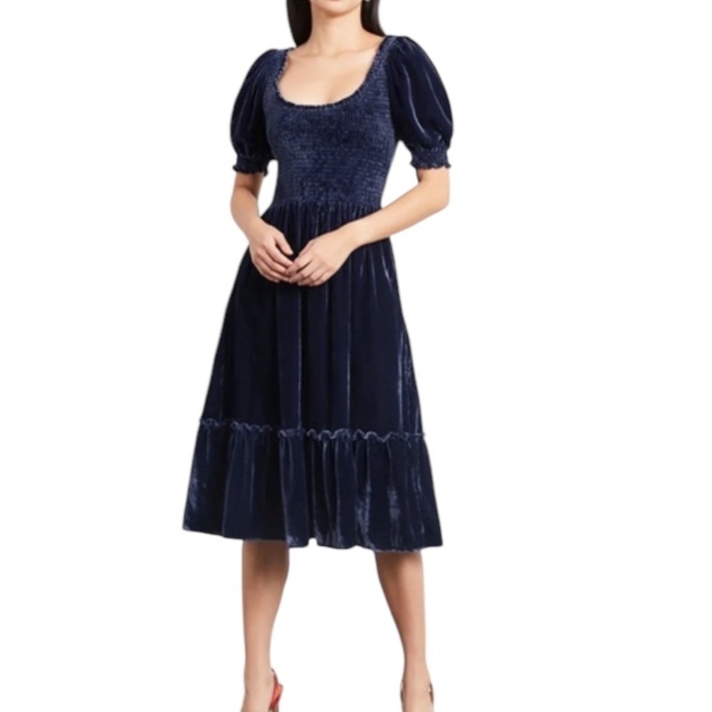 Hill House Louisa Nap Dress Blue Velvet